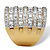 SETA JEWELRY 6.26 TCW Baguette-Cut and Round Cubic Zirconia Channel-Set Cocktail Ring Gold-Plated-12 at Seta Jewelry