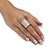 SETA JEWELRY 6.26 TCW Baguette-Cut and Round Cubic Zirconia Channel-Set Cocktail Ring Gold-Plated-13 at Seta Jewelry