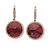28.81 TCW Genuine Hand-Cut Round Ruby and Pave CZ Halo Earrings in 14k Gold over Sterling Silver-11 at PalmBeach Jewelry