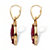 28.81 TCW Genuine Hand-Cut Round Ruby and Pave CZ Halo Earrings in 14k Gold over Sterling Silver-12 at PalmBeach Jewelry