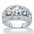 Round Graduated Cubic Zirconia Anniversary Ring 3.41 TCW in Platinum over Sterling Silver-11 at PalmBeach Jewelry