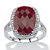 7.25 TCW Genuine Checkerboard-Cut Oval Ruby Ring in Rhodium-Plated Sterling Silver-11 at PalmBeach Jewelry