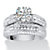 2.55 TCW Round Cubic Zirconia Two-Piece Bridal Ring Set in Platinum over .925 Sterling Silver-11 at PalmBeach Jewelry