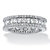 3.22 TCW Round and Baguette-Cut Cubic Zirconia Eternity Channel Ring Platinum over Sterling Silver-11 at PalmBeach Jewelry