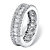 3.22 TCW Round and Baguette-Cut Cubic Zirconia Eternity Channel Ring Platinum over Sterling Silver-12 at PalmBeach Jewelry