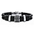 Men's Tribal Bracelet With Magnetic Clasp in Stainless Steel and Braided Black Leather 8"-11 at Direct Charge presents PalmBeach