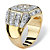 Men's 2.33 TCW Square-Cut and Round Cubic Zirconia Octagon Grid Ring Gold-Plated-12 at PalmBeach Jewelry