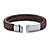 SETA JEWELRY Men's Brown Braided Leather and Stainless Steel Bracelet with Magnetic Closure 9"-12 at Seta Jewelry