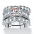 6.18 TCW Princess-Cut Cubic Zirconia Three-Piece Bridal Ring Set in Platinum over Sterling Silver-11 at PalmBeach Jewelry