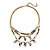 Marquise-Cut Grey Crystal Multi-Strand Gold Tone Statement Necklace Adjustable 18"-15 at PalmBeach Jewelry
