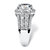 3.68 TCW Cushion-Cut and Pave Cubic Zirconia Halo Engagement Ring in Platinum over Sterling Silver-12 at PalmBeach Jewelry