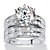 5.84 TCW Round Cubic Zirconia Two-Piece Channel Bridal Ring Set in Platinum over Sterling Silver-11 at PalmBeach Jewelry