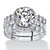 5.78 TCW Round Cubic Zirconia Three-Piece Halo Bridal Set in Platinum over Sterling Silver-11 at PalmBeach Jewelry