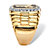 Men's .59 TCW Square Enamel and Cubic Zirconia Yellow Gold-Plated Masonic Ring-12 at PalmBeach Jewelry