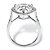 8.33 TCW Pear-Cut Cubic Zirconia Halo Ring in Platinum over Sterling Silver-12 at PalmBeach Jewelry