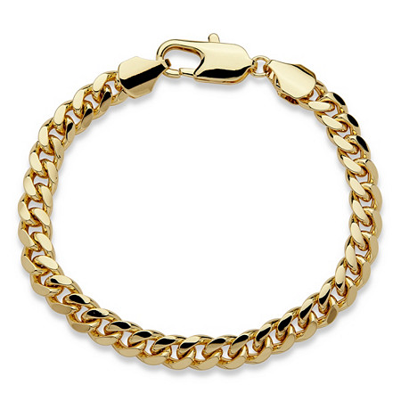 Men's Curb-Link Chain Bracelet in Goldtone 9" (10.5mm) at PalmBeach Jewelry