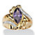 2.05 TCW Marquise-Cut Simulated Purple Amethyst Bypass Cocktail Ring Gold-Plated-11 at PalmBeach Jewelry
