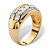 Men's 1.32 TCW Square-Cut Cubic Zirconia 14k Gold over Sterling Silver Channel-Set Ring-12 at PalmBeach Jewelry