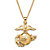 Marine Corps Pendant Necklace Gold-Plated 20"-11 at PalmBeach Jewelry