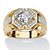 Men's 1.44 TCW Square-Cut Cubic Zirconia Octagon Ring in 14k Gold over Sterling Silver-11 at PalmBeach Jewelry