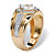 Men's 1.44 TCW Square-Cut Cubic Zirconia Octagon Ring in 14k Gold over Sterling Silver-12 at PalmBeach Jewelry