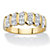 Diamond Accent S-Link Ring Yellow Gold-Plated-11 at PalmBeach Jewelry