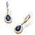 SETA JEWELRY 3.70 TCW Pear-Cut Genuine Midnight Blue Sapphire Halo-Style Drop Earrings 18k Gold-Plated-11 at Seta Jewelry
