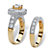 Princess-Cut Cubic Zirconia Two-Tone Vintage-Style 2-Piece Bridal Ring Set 2.31 TCW Gold-Plated-12 at PalmBeach Jewelry