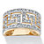 Round Diamond Accent Greek Key Cutout Dome Ring Yellow Gold-Plated-11 at PalmBeach Jewelry