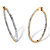 Diamond Accent Inside-Out Two-Tone Hoop Earrings Yellow Gold-Plated (1 1/2")-11 at PalmBeach Jewelry
