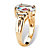 5.81 TCW Oval Aurora Borealis Cubic Zirconia Cocktail Ring Gold-Plated-12 at PalmBeach Jewelry