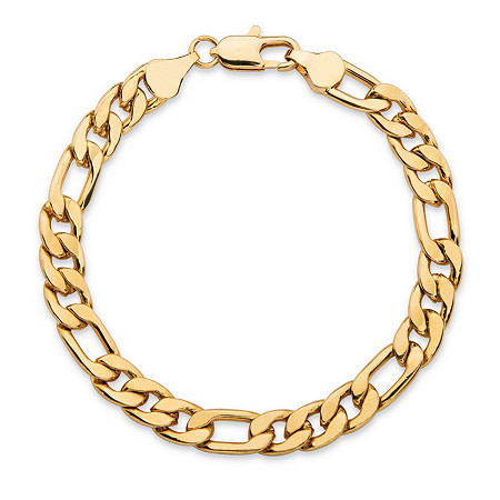 Men's Figaro-Link Gold Ion-Plated Chain Bracelet 8" (6.5mm) at PalmBeach Jewelry