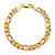 SETA JEWELRY Men's Figaro-Link Gold Ion-Plated Chain Bracelet 8" (6.5mm)-11 at Seta Jewelry