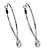 SETA JEWELRY Crystal Hoop Teardrop Earrings in Silvertone (1 1/2")-11 at Seta Jewelry