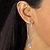SETA JEWELRY Crystal Hoop Teardrop Earrings in Silvertone (1 1/2")-13 at Seta Jewelry