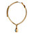 SETA JEWELRY White Crystal Hoop Teardrop Earrings in Gold Tone (1 1/2")-12 at Seta Jewelry