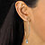 SETA JEWELRY White Crystal Hoop Teardrop Earrings in Gold Tone (1 1/2")-13 at Seta Jewelry