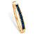 Round Pave Simulated Blue Sapphire Bangle Bracelet 4.08 TCW in Gold Tone 8"-11 at PalmBeach Jewelry