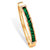 Round Pave Simulated Green Emerald Bangle Bracelet 3.24 TCW in Gold Tone 8"-11 at PalmBeach Jewelry