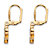Diamond Accent Two-Tone Lever Back Elephant Drop Earrings 18k Gold-Plated-12 at PalmBeach Jewelry