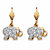 Diamond Accent Two-Tone Lever Back Elephant Drop Earrings 18k Gold-Plated-15 at PalmBeach Jewelry