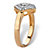 1/10 TCW Round White Diamond Pave-Style Concentric Cluster Ring Gold-Plated-12 at PalmBeach Jewelry