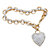 Diamond Accent Heart Charm Rolo-Link Bracelet Yellow Gold-Plated 7 3/4"-11 at PalmBeach Jewelry