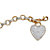 Diamond Accent Heart Charm Rolo-Link Bracelet Yellow Gold-Plated 7 3/4"-17 at PalmBeach Jewelry