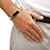 Men's Genuine Black Onyx Praying Hands Curb-Link Bracelet Gold-Plated 8"-14 at PalmBeach Jewelry