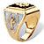 Men's Emerald-Cut Genuine Black Onyx Praying Hands Two-Tone Ring Gold-Plated-12 at PalmBeach Jewelry