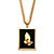 Men's Genuine Black Onyx Praying Hands Pendant Necklace Gold-Plated 22"-11 at Direct Charge presents PalmBeach