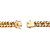 Men's 5.28 TCW Square-Cut and Pave Cubic Zirconia Gold-Plated Diagonal Curb-Link Bracelet 8"-12 at PalmBeach Jewelry