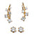 2.22 TCW Cubic Zirconia Ear Climber and Stud 2-Pair Earrings Set in 14k Gold over Sterling Silver-11 at PalmBeach Jewelry
