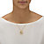 Diamond Accent Two-Tone Pave-Style Looped Heart Pendant Necklace 18k Gold-Plated 18"-19"-13 at PalmBeach Jewelry